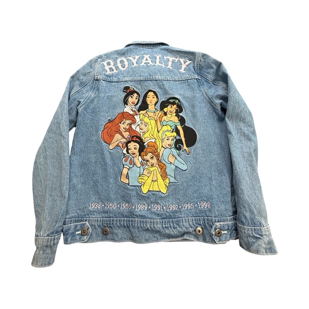 Cakeworthy Disney Princess Denim Jacket Womens S Light Wash Cotton Vintage 90's